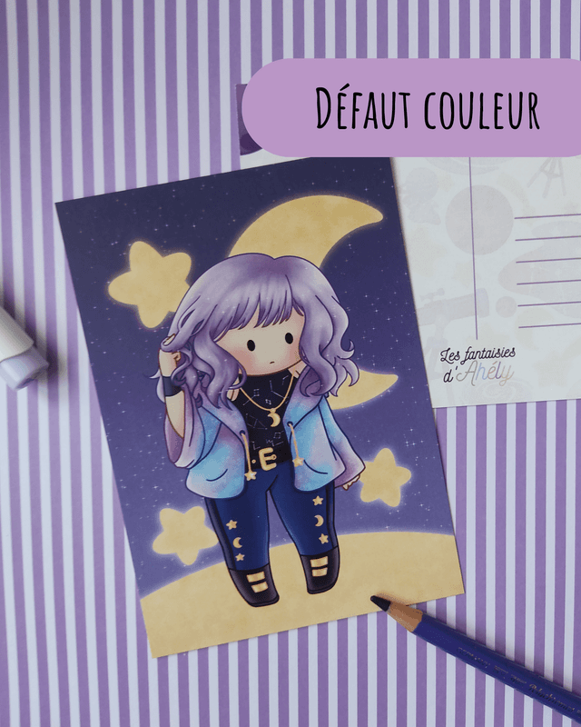 [Variation couleur ] Carte postale Celeste